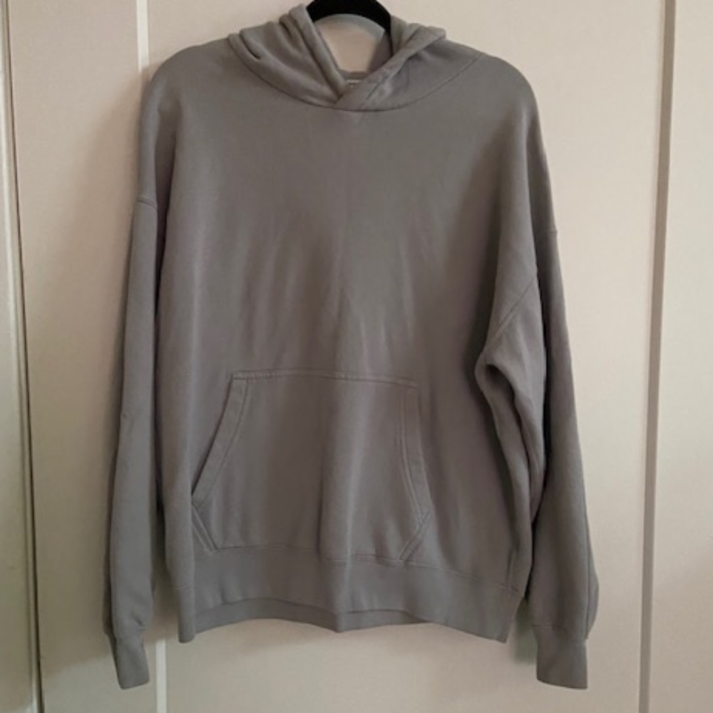 Grey Abercrombie and Fitch hoodie Gray A&F sweatshirt, oversized fleece Medium M